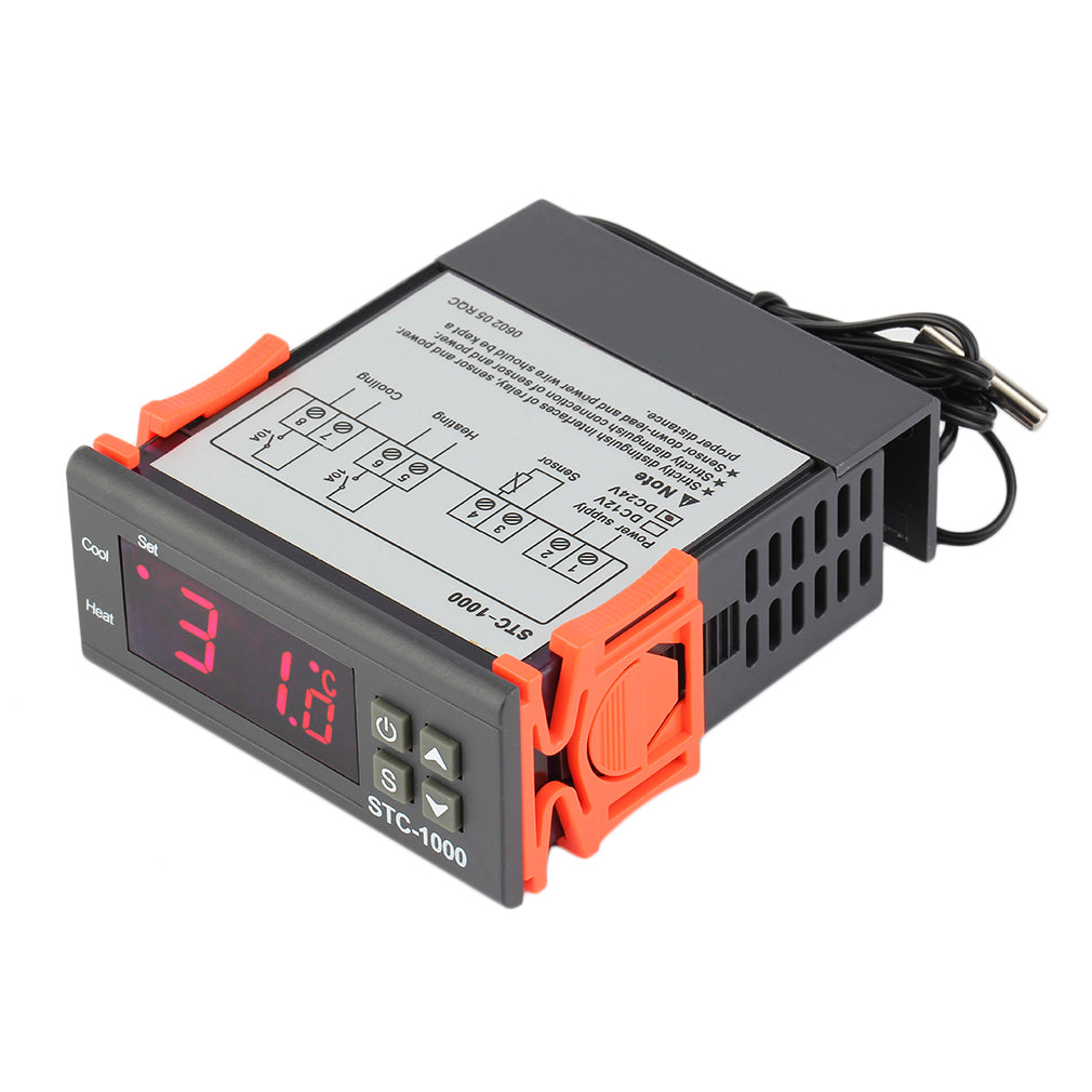 Two Relay Output Digital Temperature Controller Thermostat with Sensor