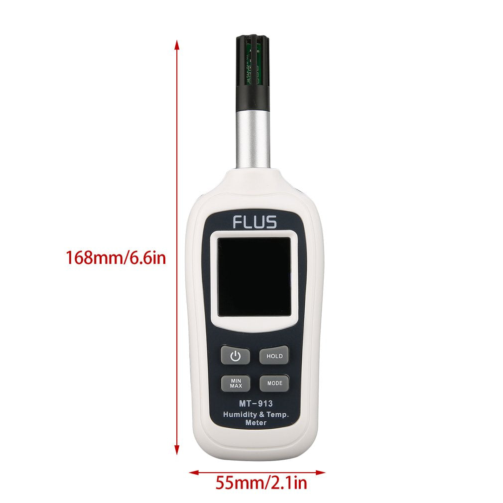 FLUS MT-913 Mini Digital LCD Temperature Humidity Meter Thermometer Hygrometer
