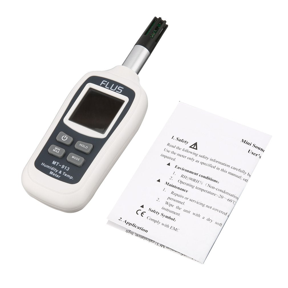 FLUS MT-913 Mini Digital LCD Temperature Humidity Meter Thermometer Hygrometer