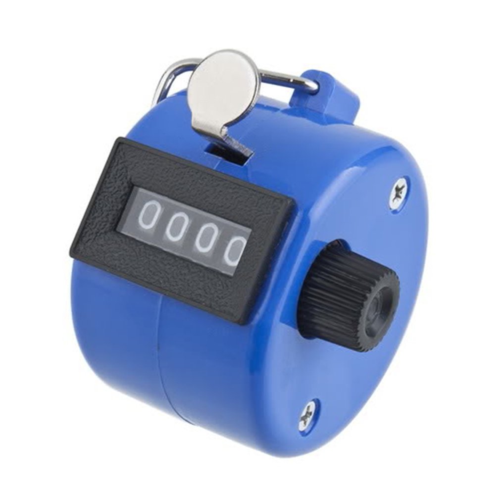 Handheld Golf Tally Click Counter 4 Digital Chrome Manual Mechanical Counter