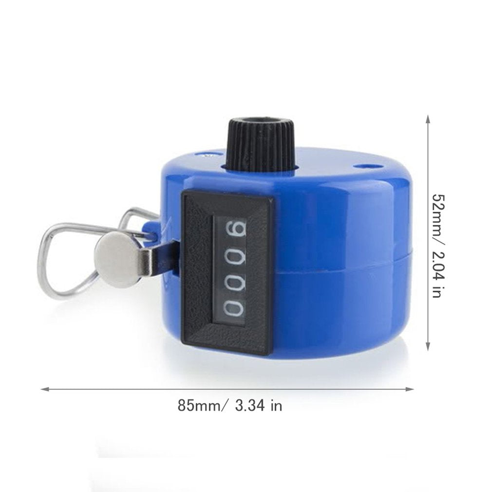 Handheld Golf Tally Click Counter 4 Digital Chrome Manual Mechanical Counter