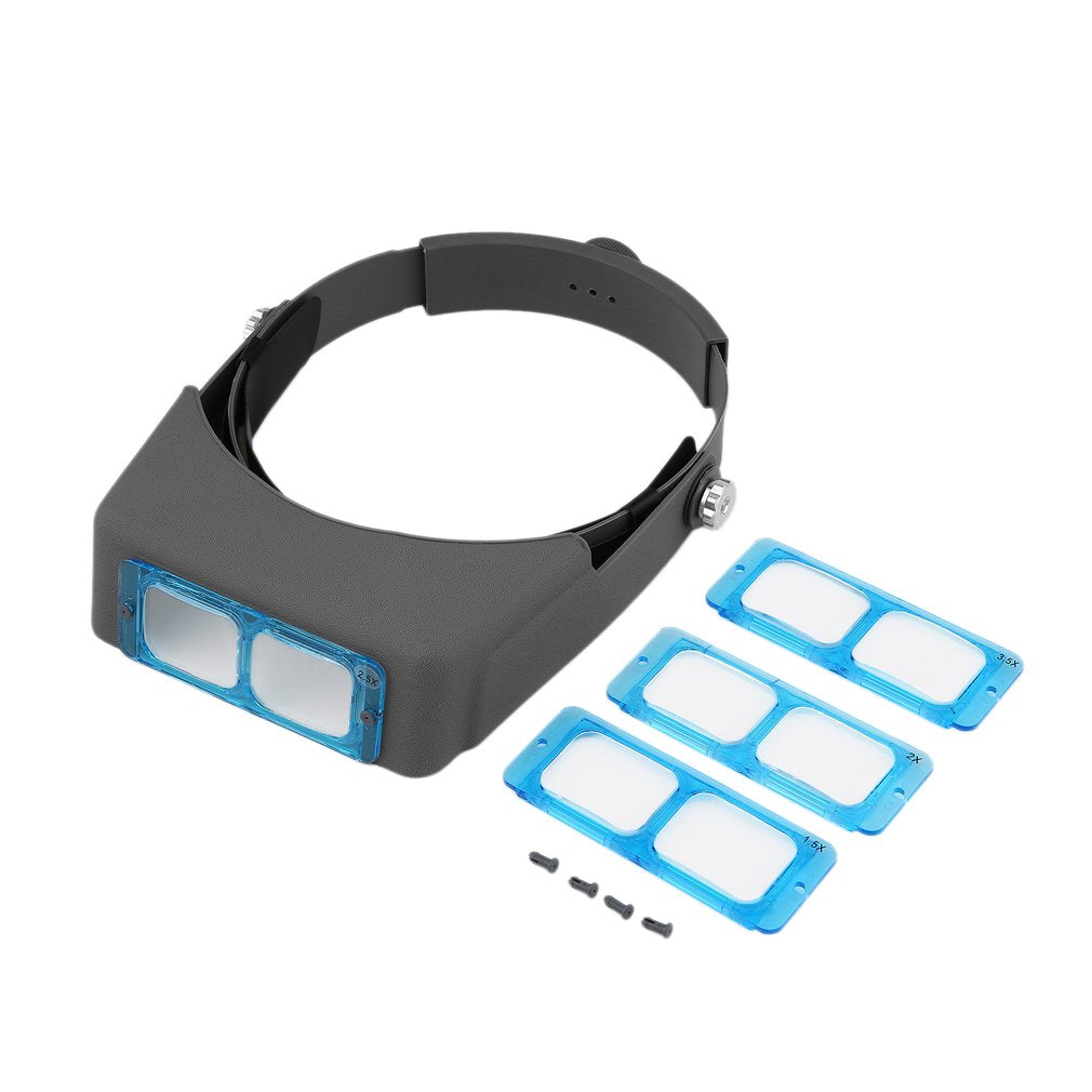 Helmet Double Lens Head Wearing Magnifier Precise Device Enhancing Eyesight