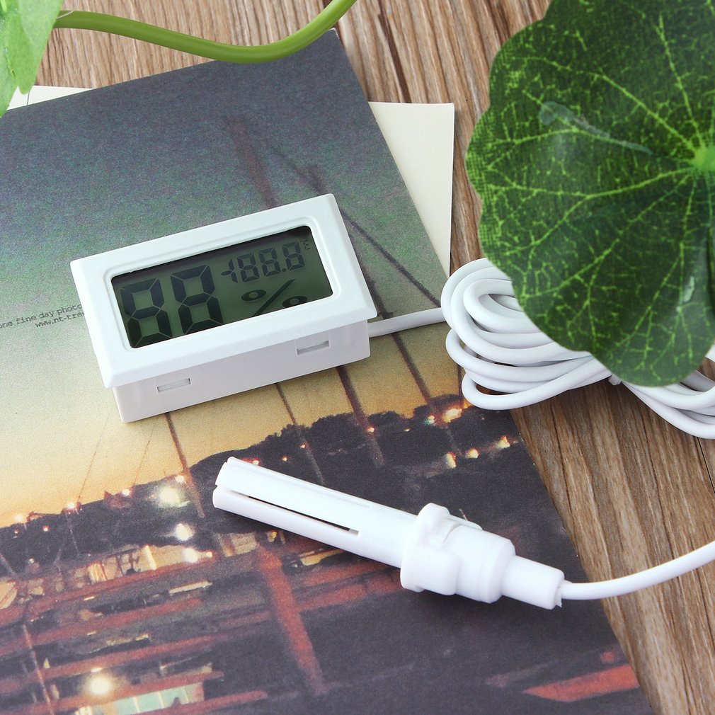 TL8015A Mini Digital LCD Thermometer Hygrometer Humidity Temperature Meter with Cable