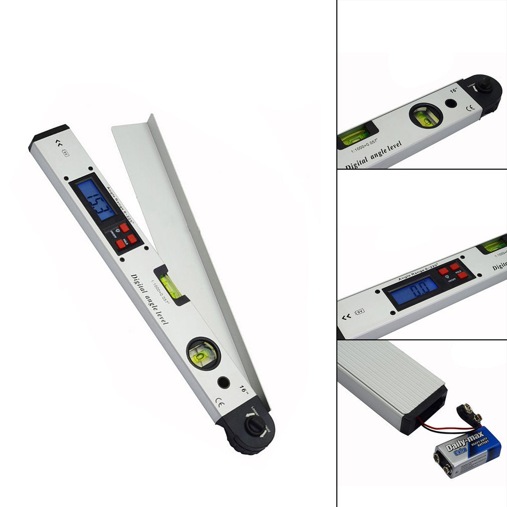 400mm Protractor Electronic Laser Spirit Level Digital Display Angle Meter