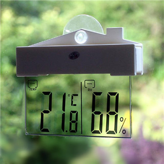 Digital Transparent Display Thermometer Hydrometer Indoor Outdoor Station