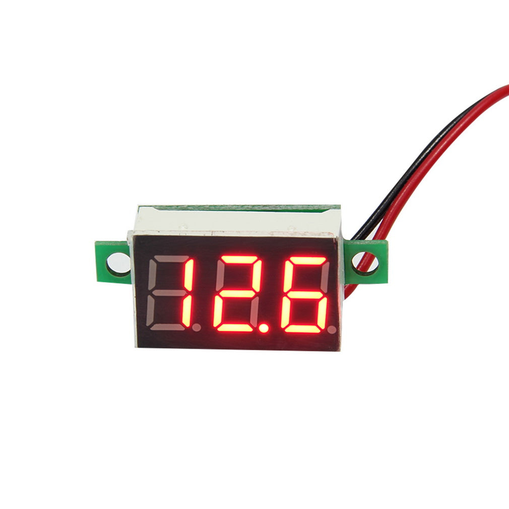 Mini Size LED Panel Voltage Meter 3-Digital LCD Display Adjustment Voltmeter