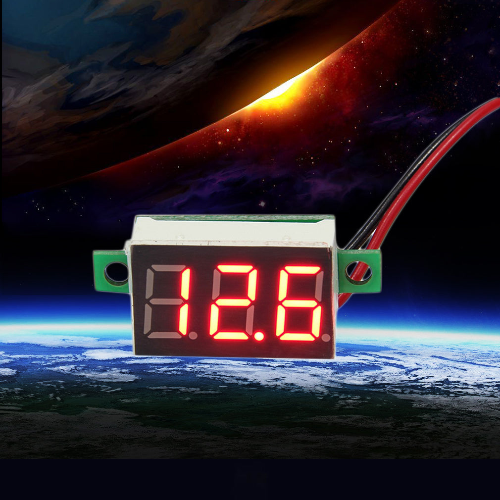 Mini Size LED Panel Voltage Meter 3-Digital LCD Display Adjustment Voltmeter