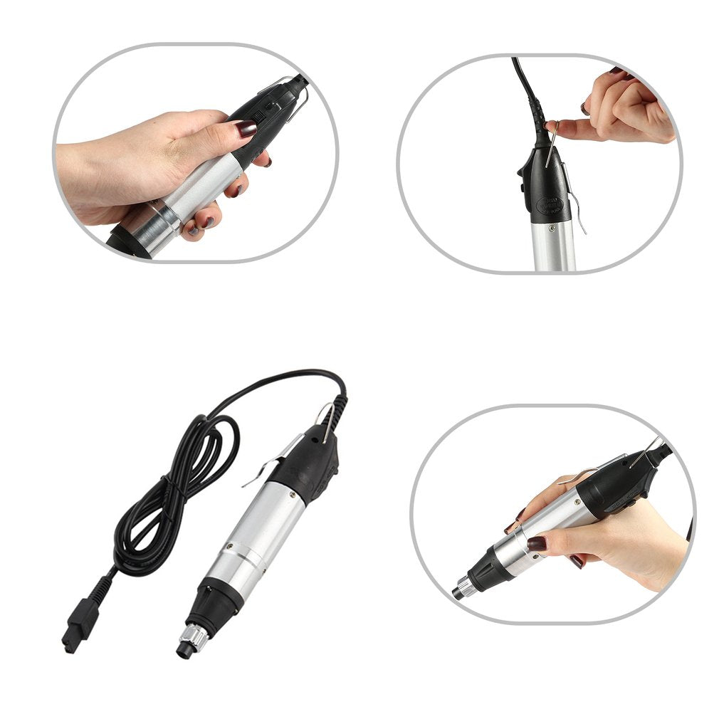 DC Powered Electric Screwdriver 800 + Small Power Supply + 10 Bits Hand Tools - US Plug