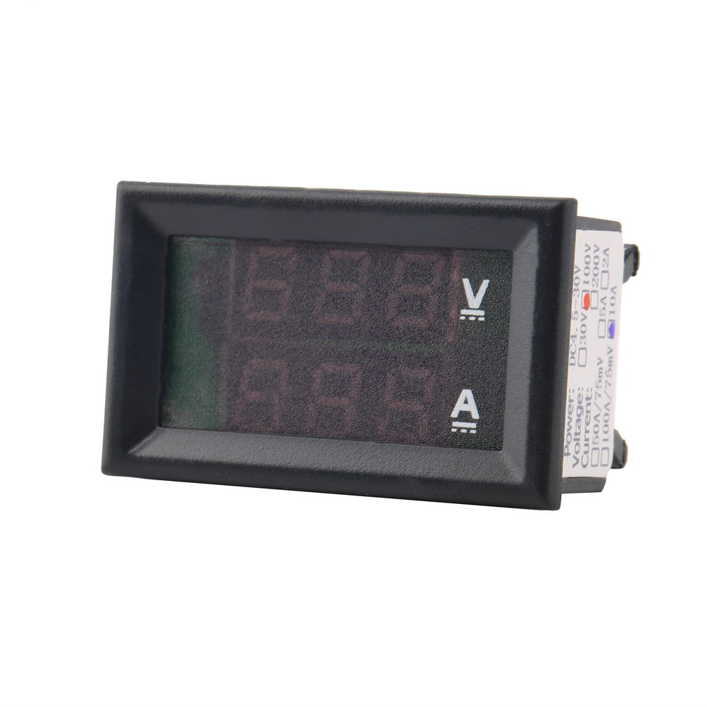 DC 100V 10A Voltmeter Ammeter Blue + Red LED Amp Dual Digital Volt Meter Gauge