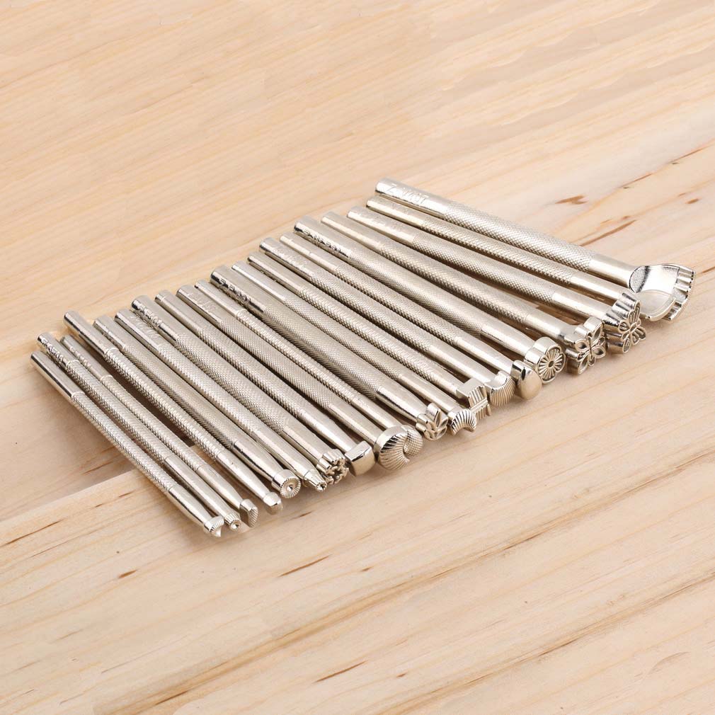 20Pcs/Set Metal Leather Working Saddle Making Tools Carving Leather Craft Tool Set