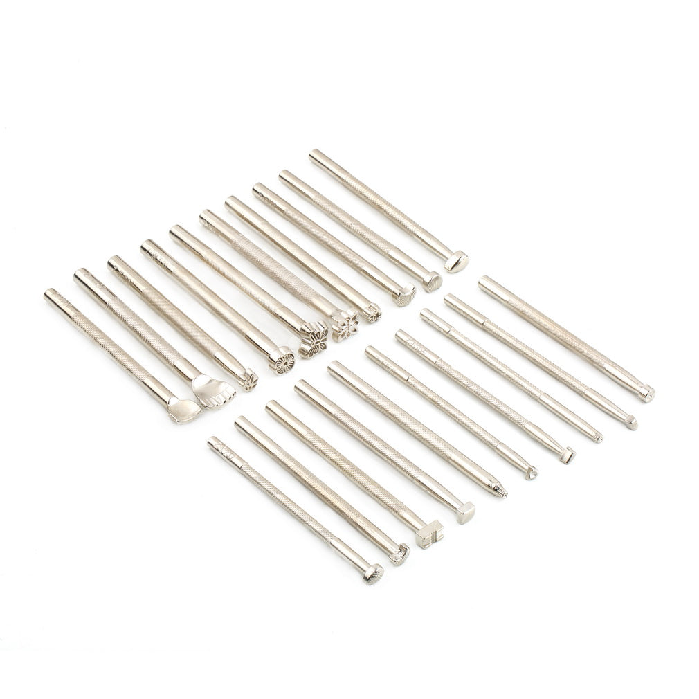 20Pcs/Set Metal Leather Working Saddle Making Tools Carving Leather Craft Tool Set