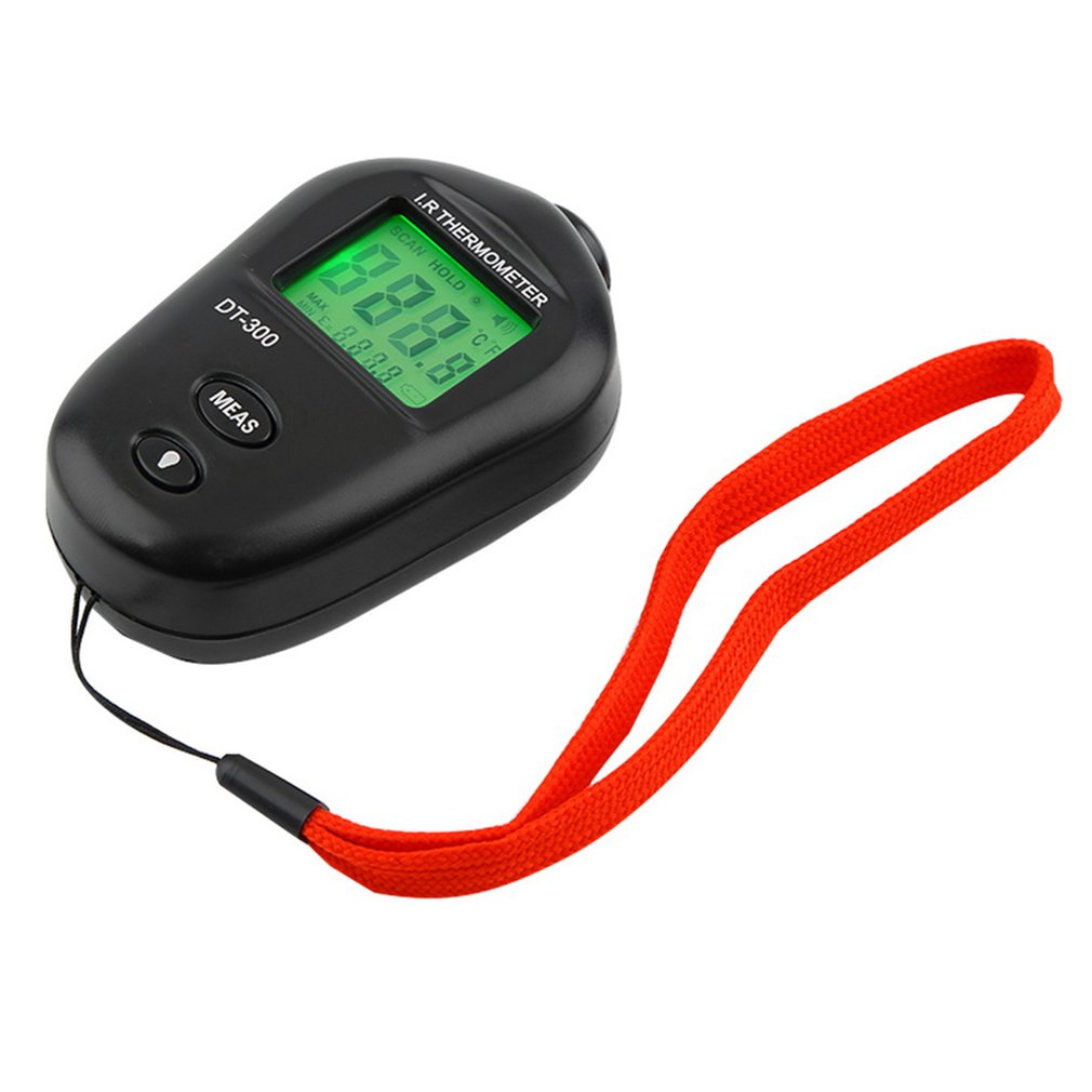DT-300 Portable Mini Digital Non-Contact IR Infrared LCD Thermometer - Black