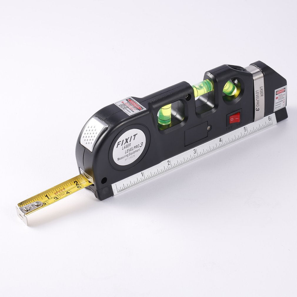 Laser Level Horizon Upright Measure 8FT Aligner Standard and Metric Ruler