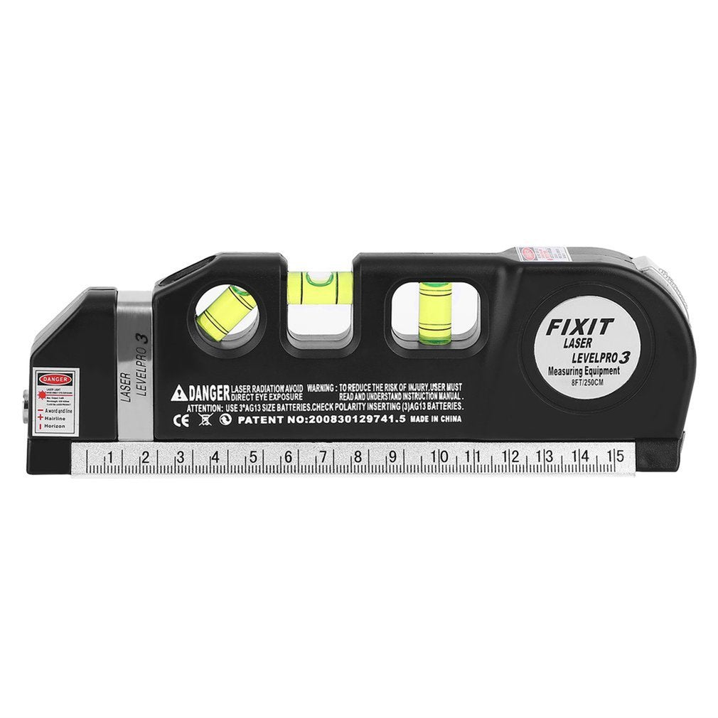 Laser Level Horizon Upright Measure 8FT Aligner Standard and Metric Ruler