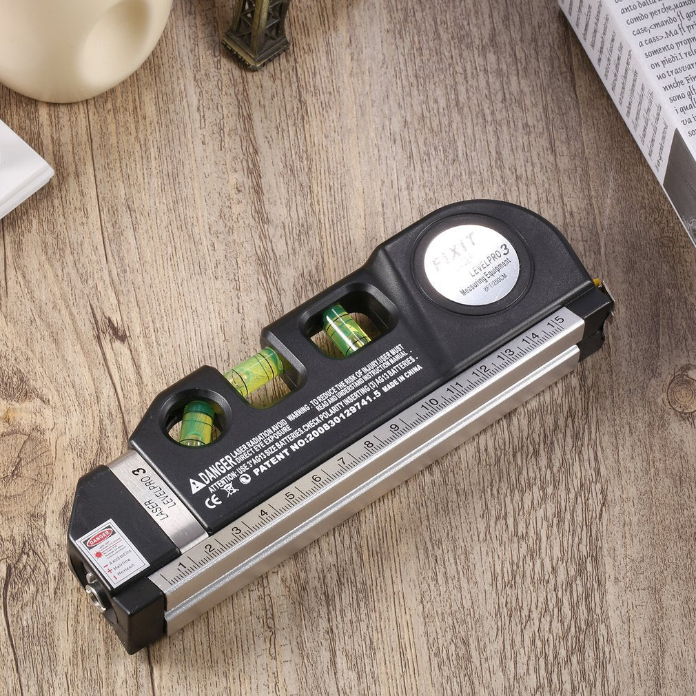 Laser Level Horizon Upright Measure 8FT Aligner Standard and Metric Ruler