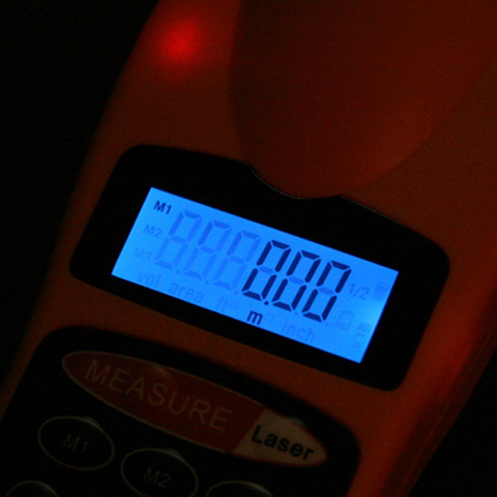 Digital LCD Ultrasonic Distance Measure Tape Measure Laser Point Rangefinder
