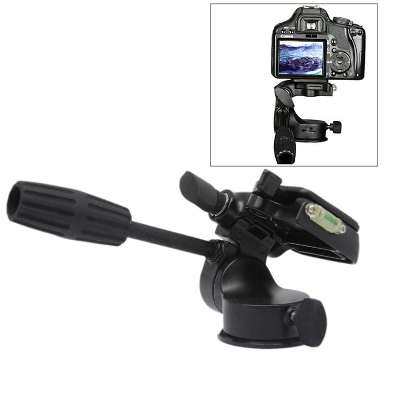 Three-dimensional Head for Camera Tripod (Black)