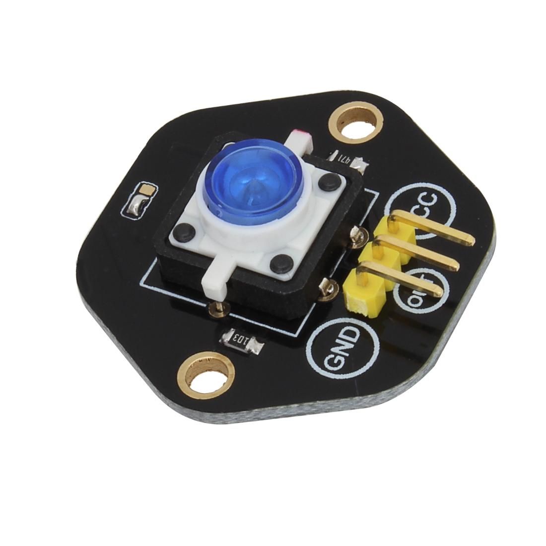 LandaTianrui LDTR-RM012 Button Switch Module with Blue LED Indicator Light for Arduino UNO / MEGA / Raspberry Pi / AVR / STM32 (Black)