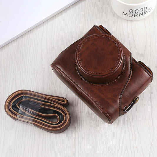 Full Body Camera PU Leather Case Bag with Strap for FUJIFILM X10 / X20 (Coffee)