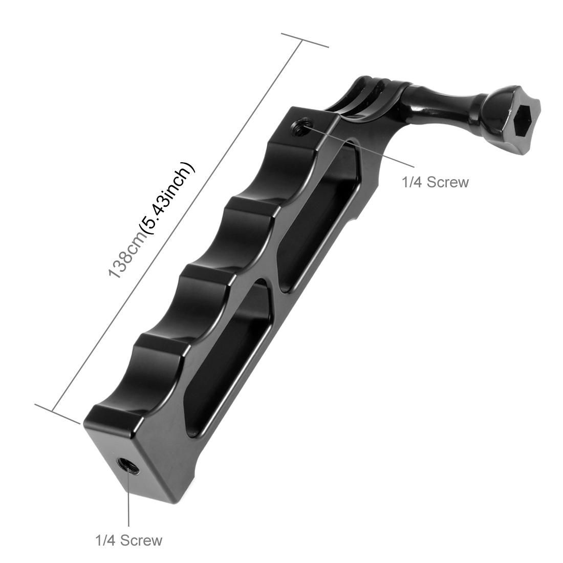 PULUZ Aluminum Alloy Tactical Hand Holder Grip for DJI Osmo Action, GoPro NEW HERO /HERO7 /6 /5 /5 Session /4 Session /4 /3+ /3 /2 /1, Xiaoyi and Other Action Cameras (Black)