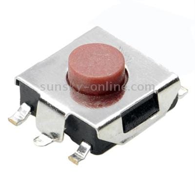 50 pcs DC 12V 50mA Mini Tact Switches, Size: 6 x 6 x 3.1mm