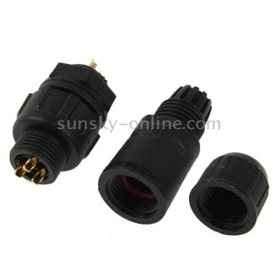 IP68 Shielded 3 Pin M14 Waterproof Connector, Cable Diameter: 2.5-7.5mm