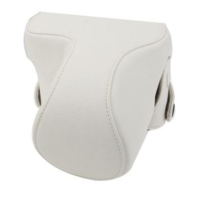 Leather Camera Case Bag for Sony NEX-C3 (White)