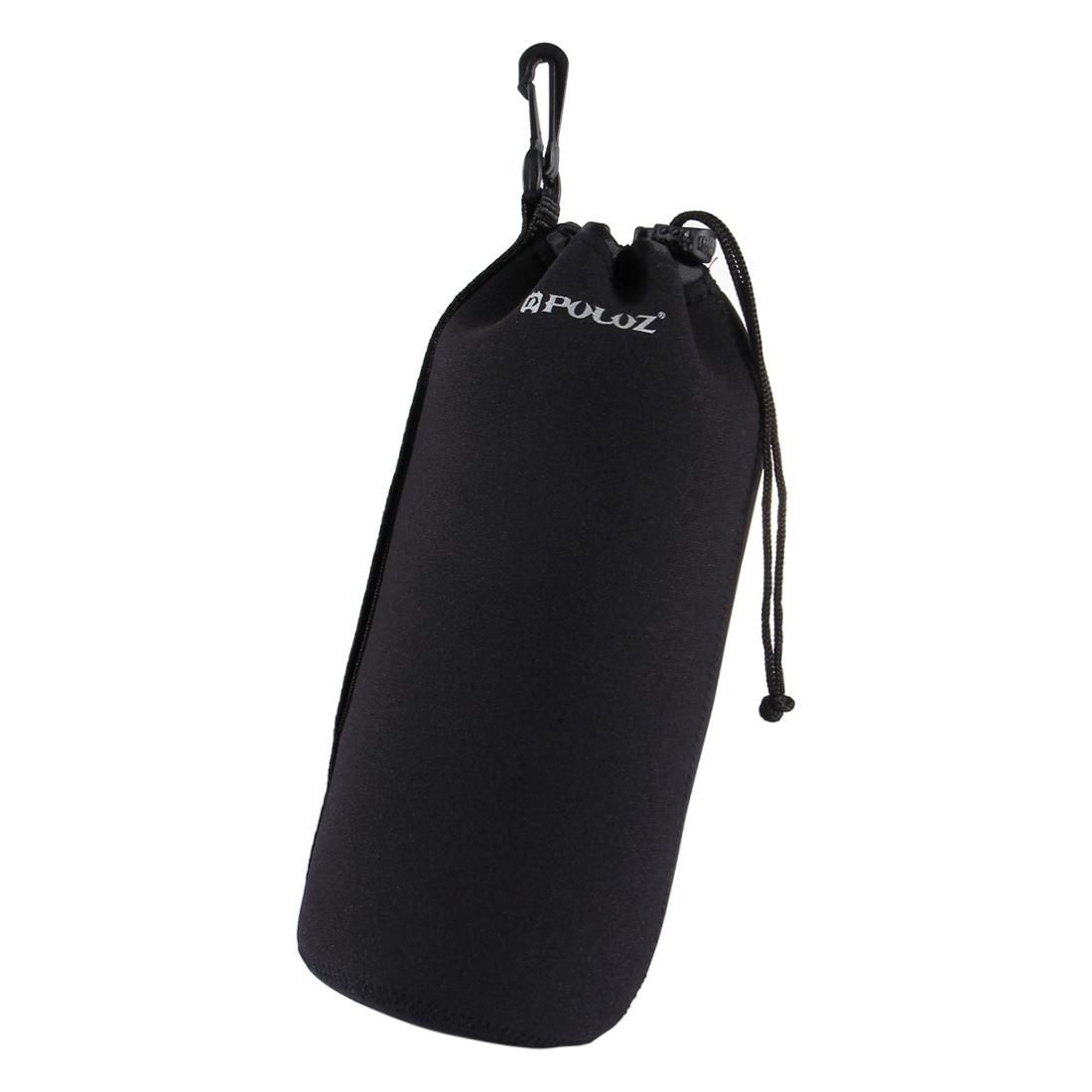 PULUZ Neoprene SLR Camera Lens Carrying Bag with Hook for Canon / Nikon / Sony Cameras, Size XXL: 27cm x 10cm