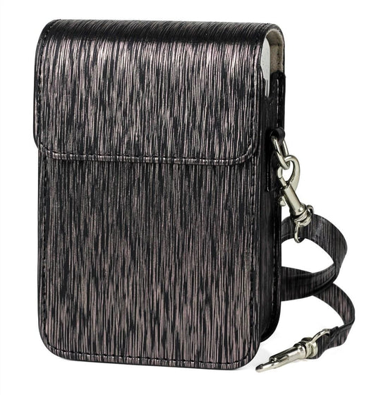 Richwell Brushed Camera Case PU Leather Case for Fujifilm Instax Mini Liplay Instant Camera (Black)