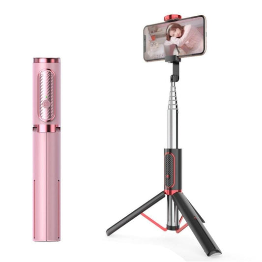 M18 Portable Selfie Stick Remote Control Mobile Phone Holder (Pink)
