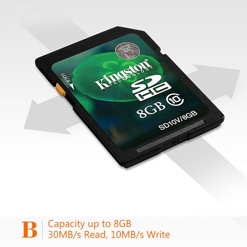 Genuine Original Kingston Class 10 8GB SDHC Memory Card - 8GB
