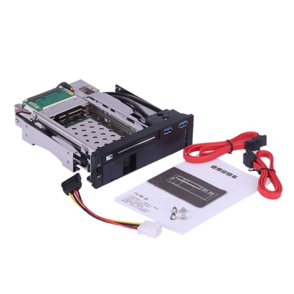 Dual Bay 3.5" + 2.5" Inch SATA III Hard Drive HDD & SSD Tray