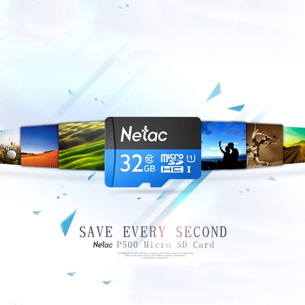 Netac P500 Class 10 32G Micro SDHC TF Flash Memory Card Data - 32GB