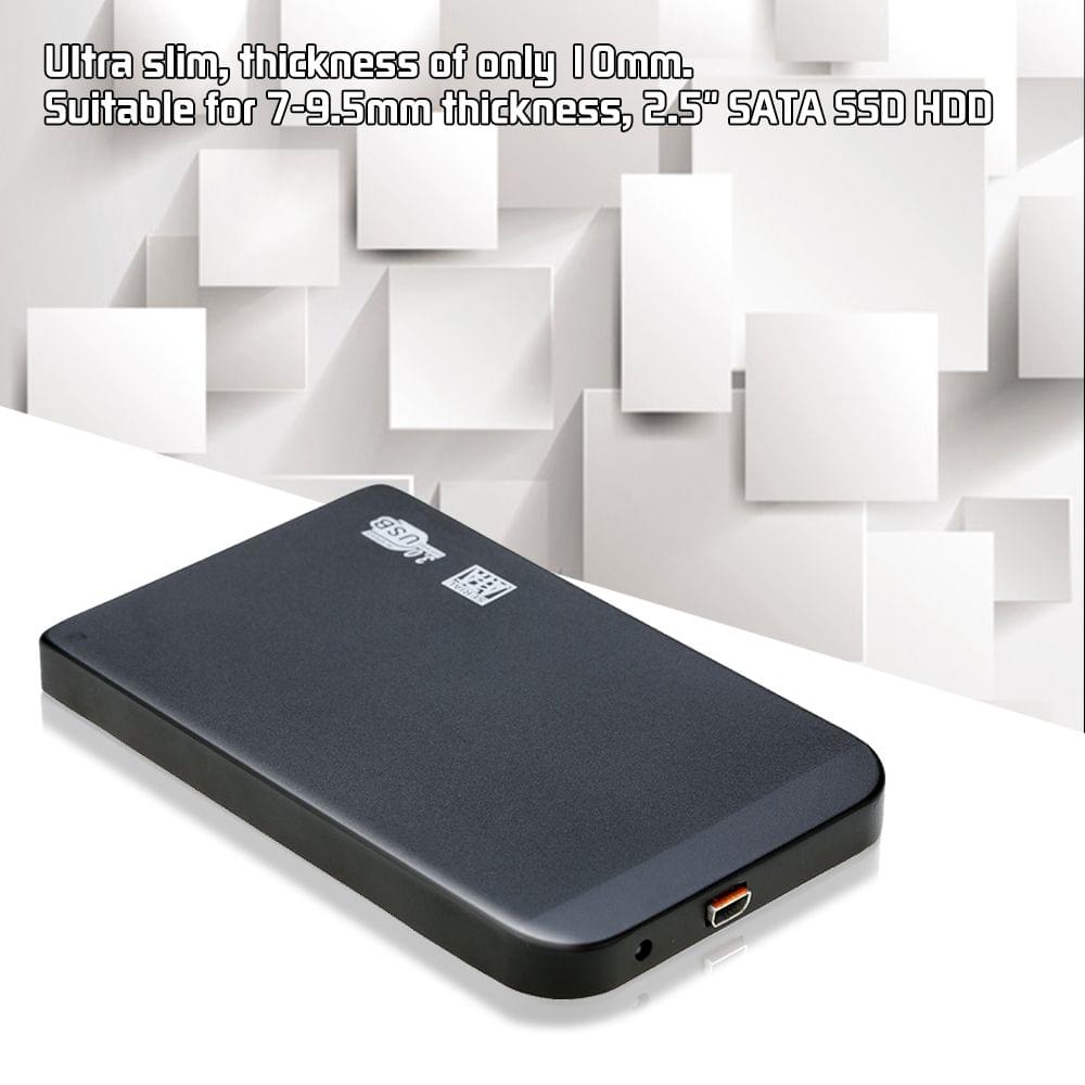 Slim Super Speed 6Gbps Aluminum  2.5" SATA SSD HDD Hard Disk - 2.5in