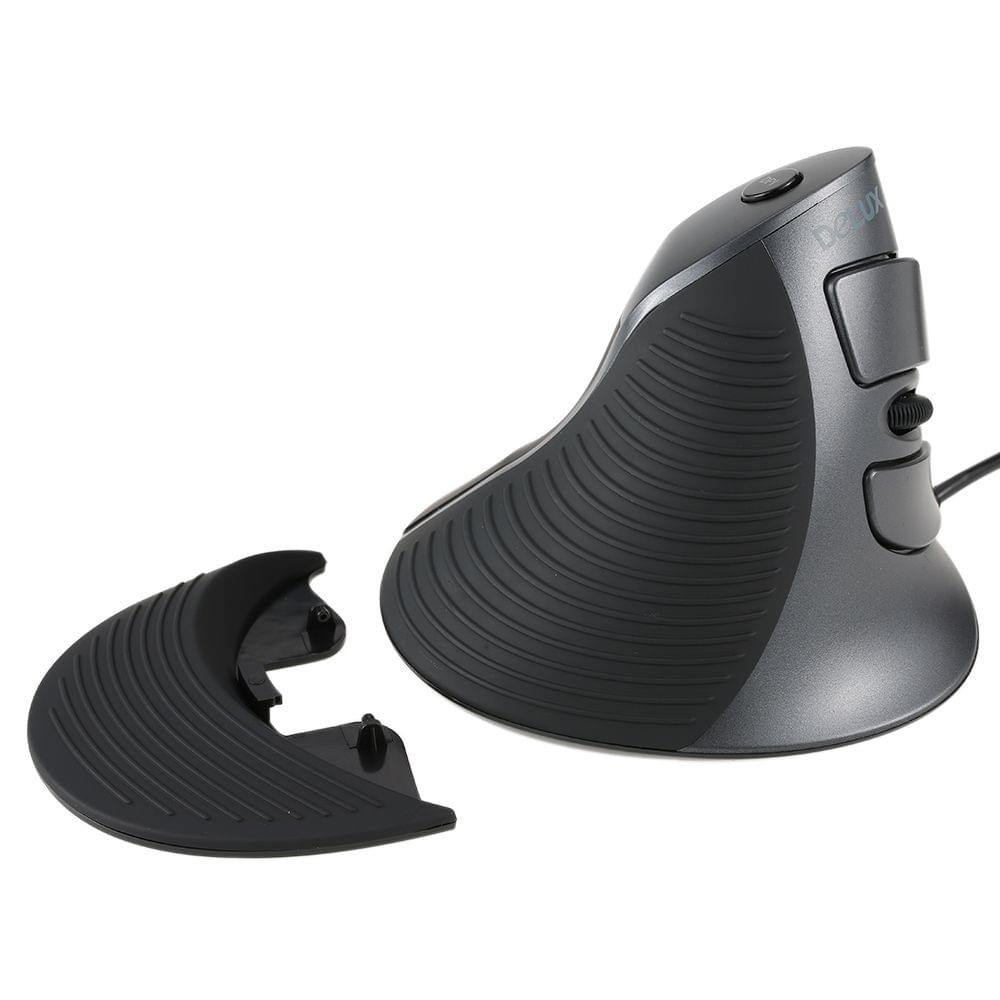 Delux USB Wired Ergonomic Vertical Optical Mouse Computer