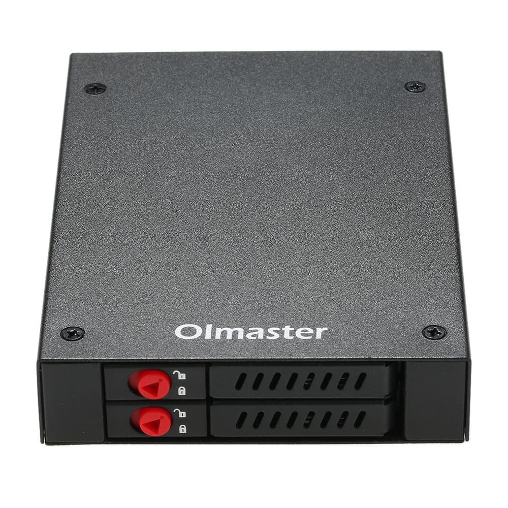 OImaster Full Metal 2 Bays Mobile Rack with Key Lock LED