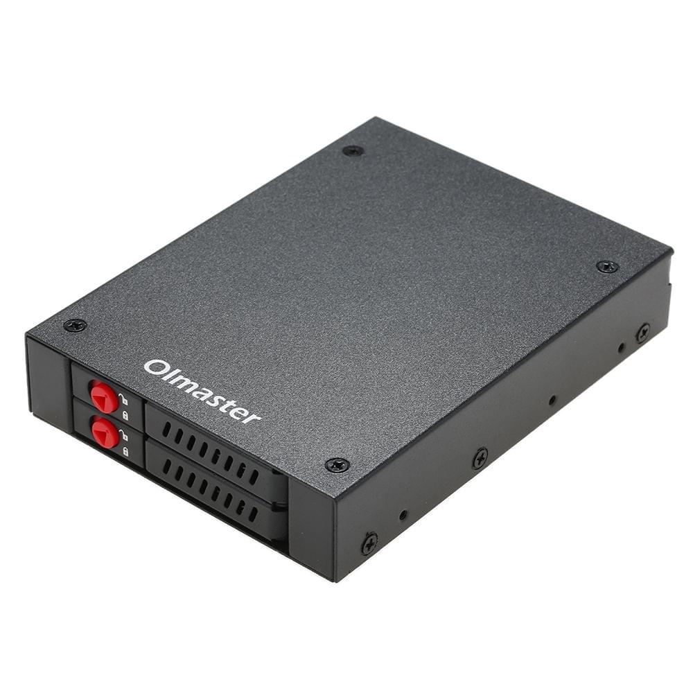 OImaster Full Metal 2 Bays Mobile Rack with Key Lock LED