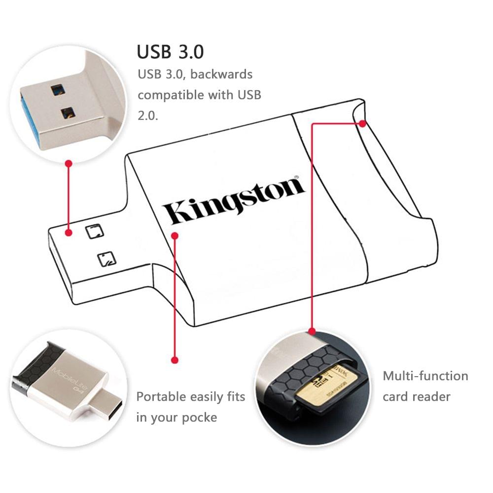 Kingston USB 3.0 Multi-function Card Reader Adapter for