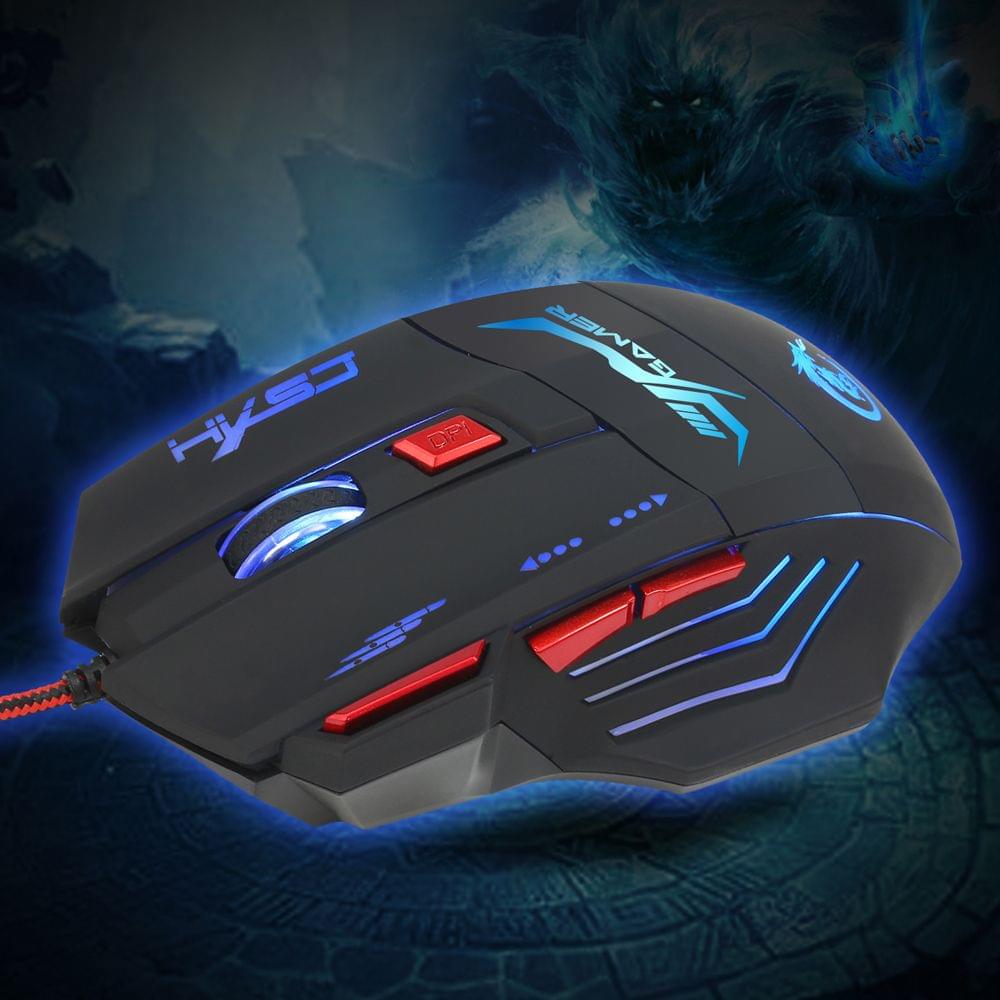 HXSJ H100 Gaming Mouse USB Wired Optical Game Mouse 5500 DPI