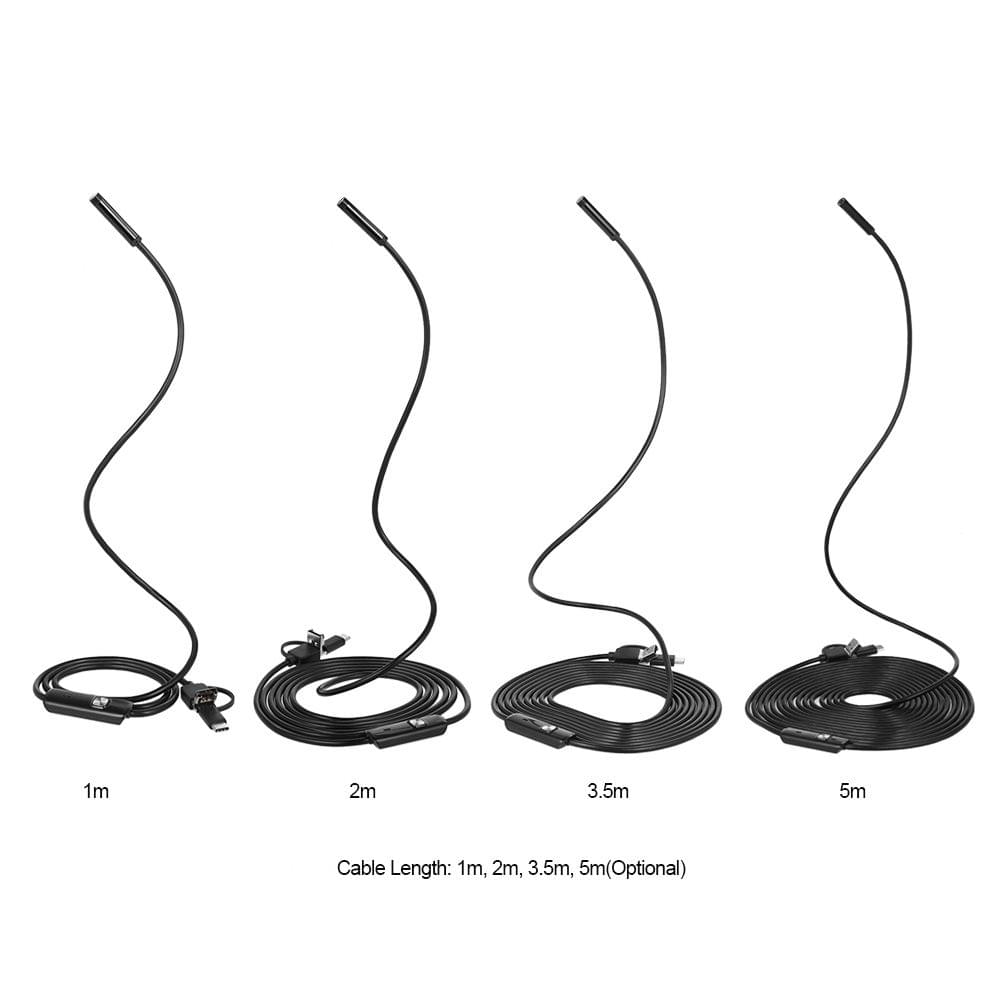 3 in 1 Inspection Camera Borescope Type-C & Micro USB & USB - 2m