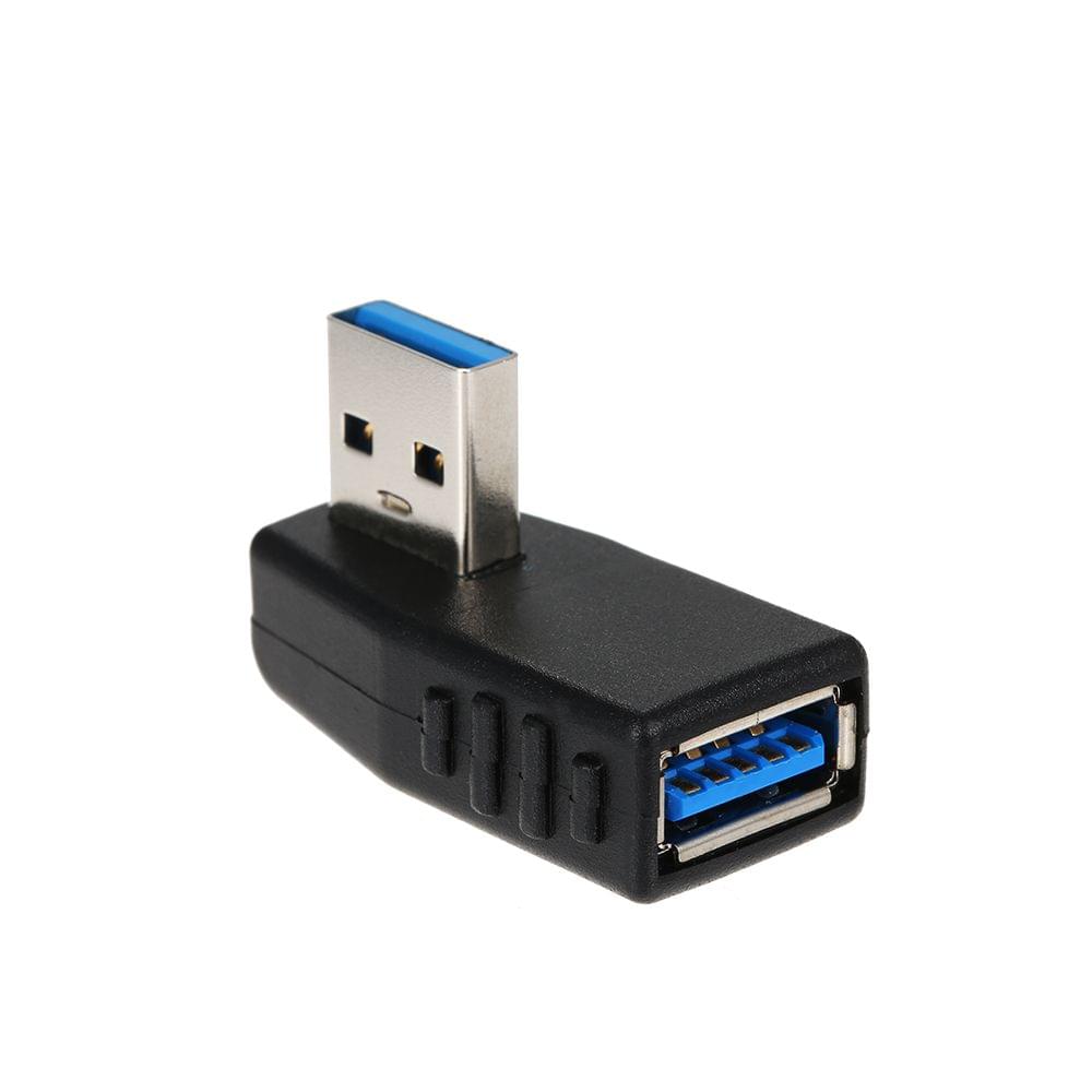 USB 3.0 Adapter Vertical Male to Female Left Angle Type-A