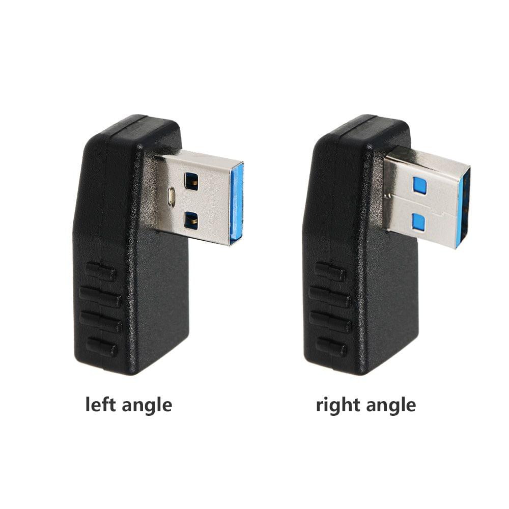 USB 3.0 Adapter Vertical Male to Female Left Angle Type-A