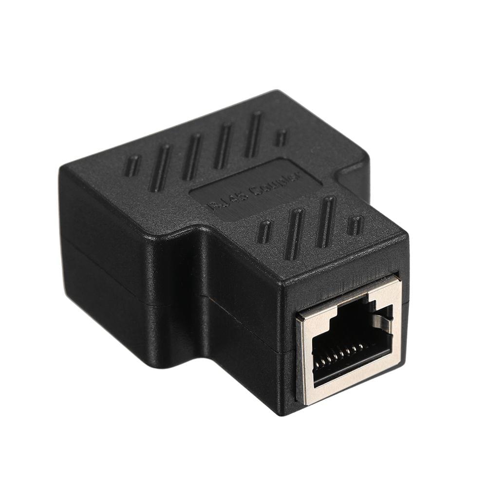 RJ45 Splitter Adapter Connector 1 to 2 Female Ports for CAT