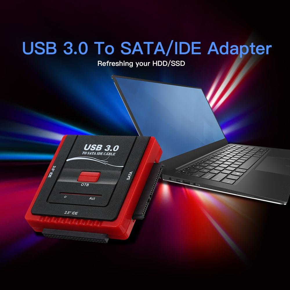 USB 3.0 To SATA/IDE Adapter Hard Drive Converter for - EU Plug