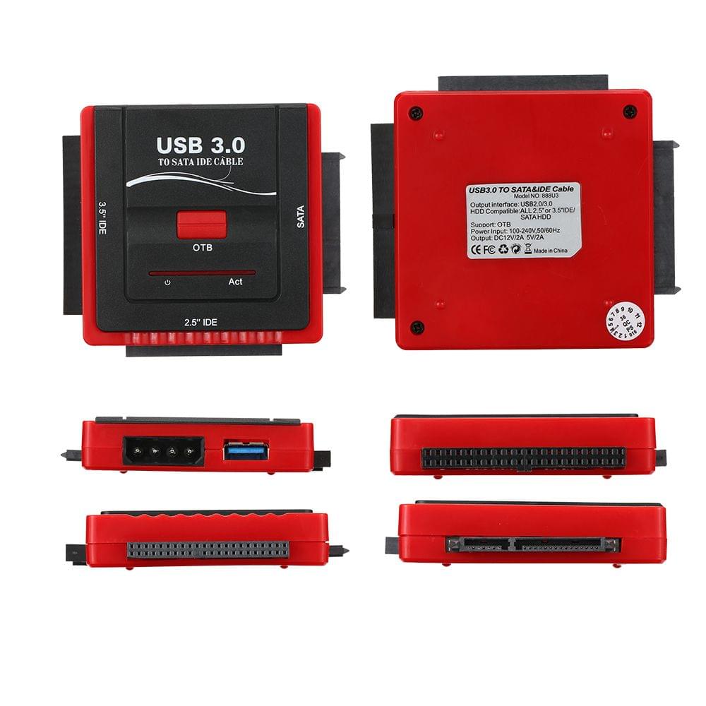 USB 3.0 To SATA/IDE Adapter Hard Drive Converter for - EU Plug