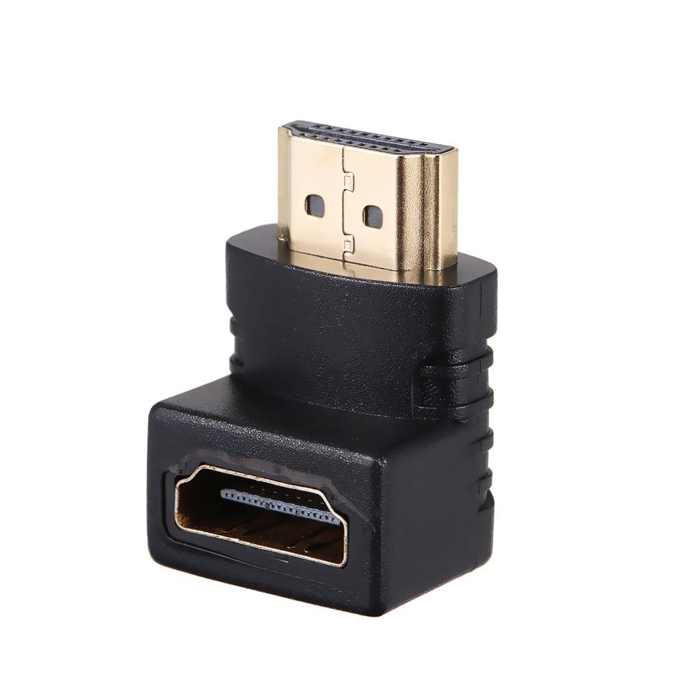 HD Right Angle Adapter Connector 90 Degree Gold Plated HDMI