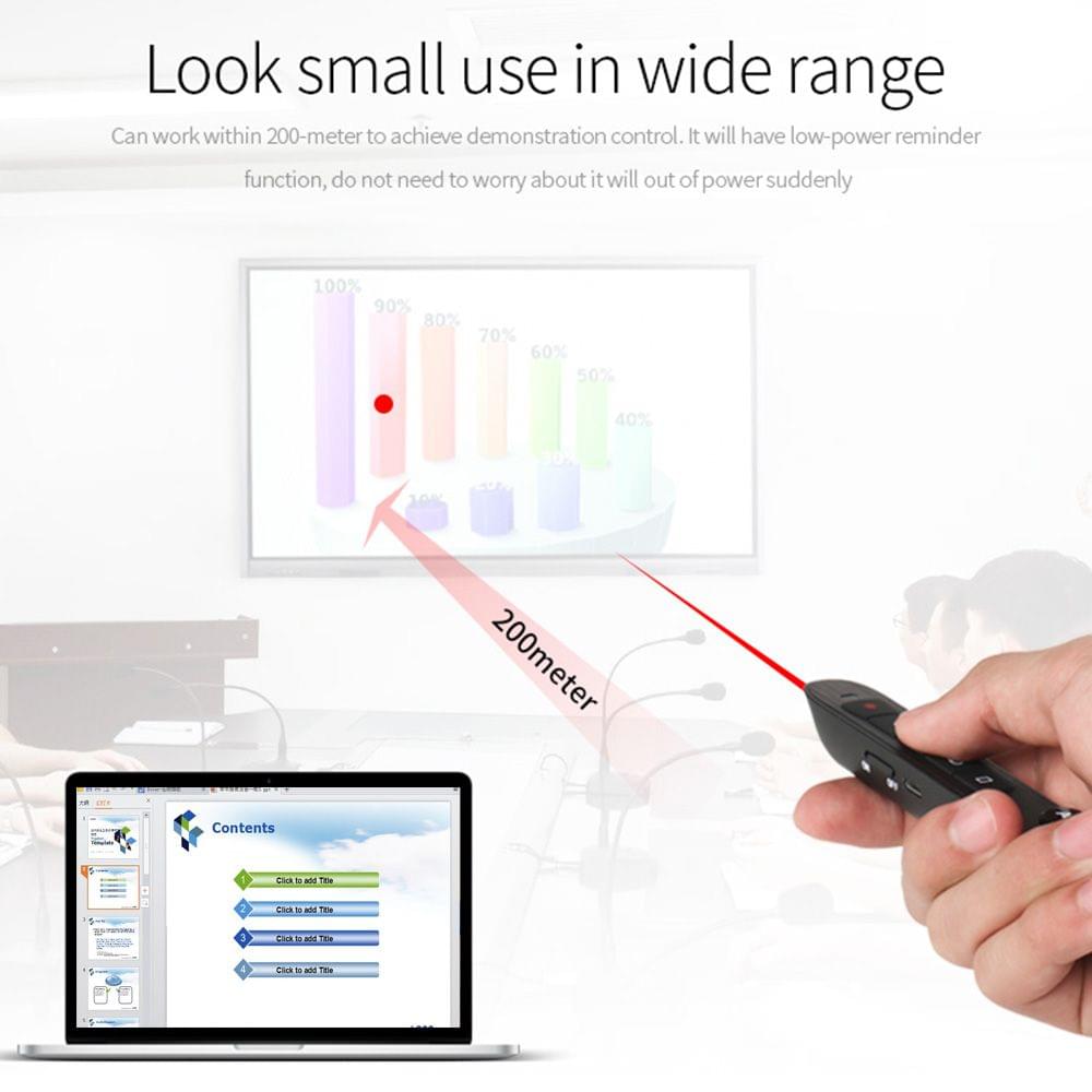 TK701 2.4GHz Wireless USB Flip Pen 3R Laser Multi-function