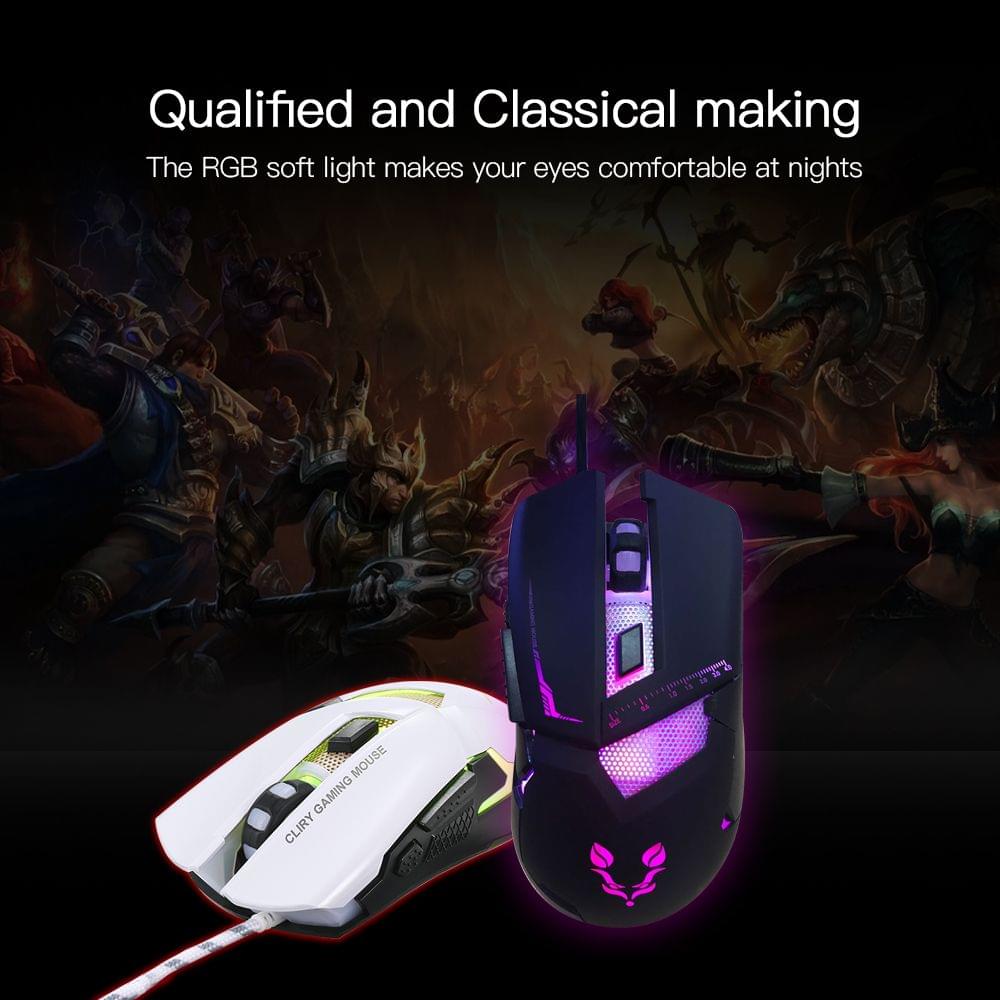 Gaming Mouse Wired RGB Ergonomic Game Mouse USB Computer