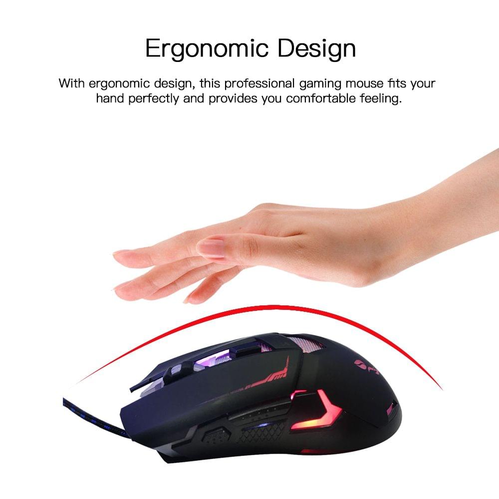Gaming Mouse Wired RGB Ergonomic Game Mouse USB Computer