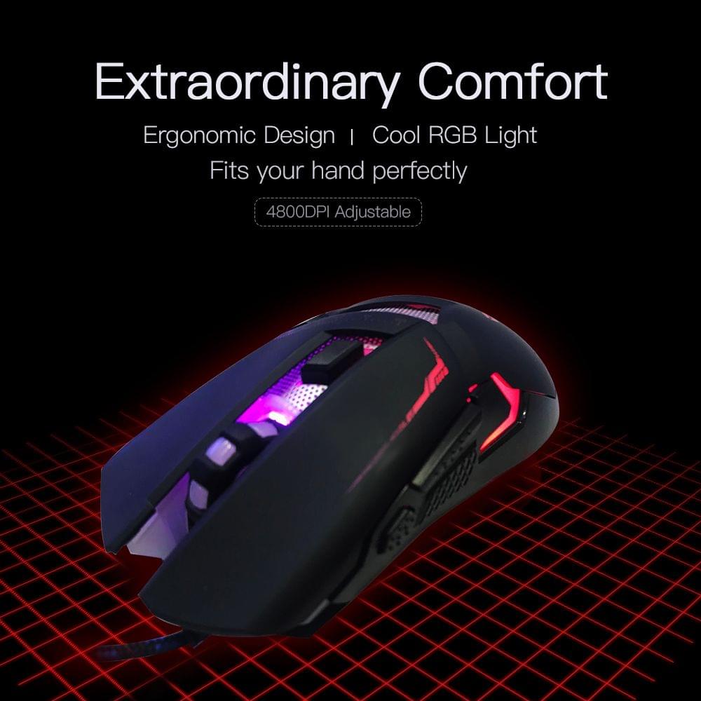 Gaming Mouse Wired RGB Ergonomic Game Mouse USB Computer